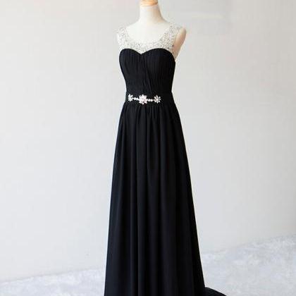 Long Black Beaded Dress Sexy Sink A Strapless Prom..