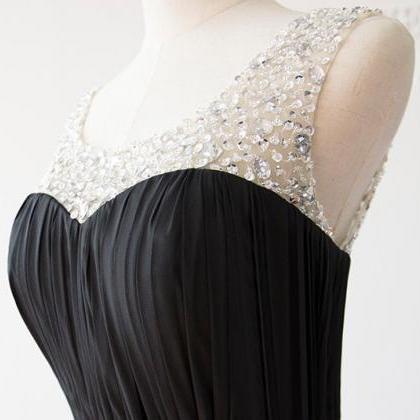Long Black Beaded Dress Sexy Sink A Strapless Prom..