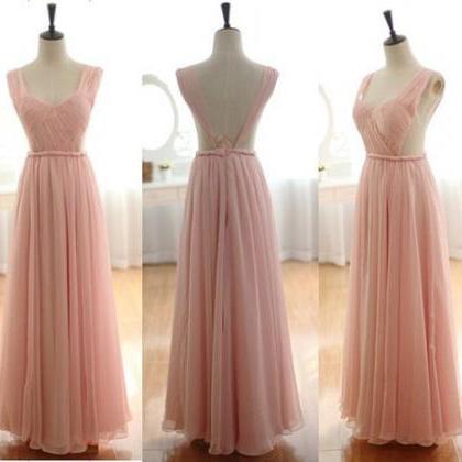 Prom Dress, Pink Prom Dress, Backless Prom Dress,..
