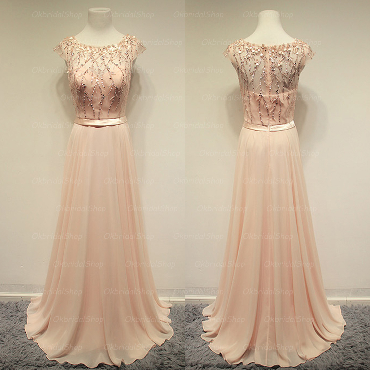 Blush Pink Prom Dresses, Prom Dresses, Long Prom Dresses, Affordable